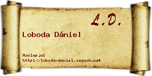 Loboda Dániel névjegykártya
